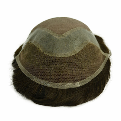 6 Inch Lace Base Human Hair Replacement High Density Front Mesh Hair System for Men