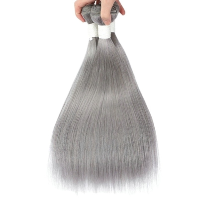 Indian Virgin Raw Cuticle Aligned Grey Grade 10A Human Hair Bundles from India Vendor