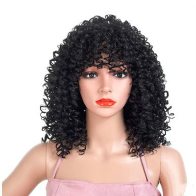 40cm Length None Lace Wigs Machine Made Synthetic Hair Wigs for Direct Manufacturers
