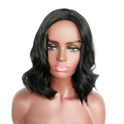 Direct Synthetic Human Hair Curly Wigs None Lace Wigs for Small/Large/Average Size