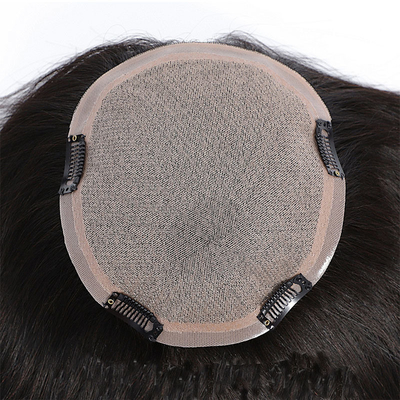 Full Hand Made Long Hair Toupee for Women in Natural Hair Color and Heavy Density