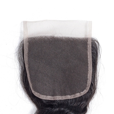 Human Hair Extension 4x4 Glueless Lace Closure Short Loose Wave Wig Remy Hair Grade