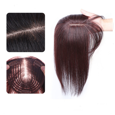 Direct Women's Toupee with 100% Human Hair and Silk Base in Small/Large/Average Size