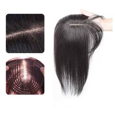Direct Women's Toupee with 100% Human Hair and Silk Base in Small/Large/Average Size