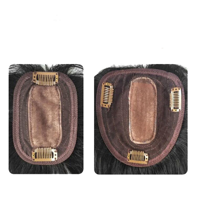 Direct Women's Toupee with 100% Human Hair and Silk Base in Small/Large/Average Size