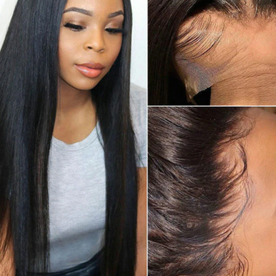 Long Human Hair Wigs with Light Brown Lace 360 Full Lace High Grade Fashion Design