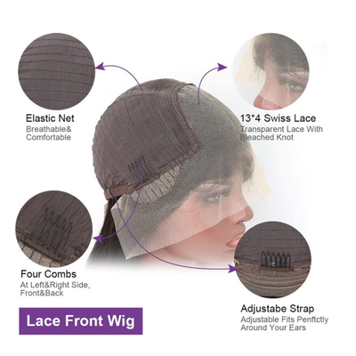 Long Human Hair Wigs with Light Brown Lace 360 Full Lace High Grade Fashion Design