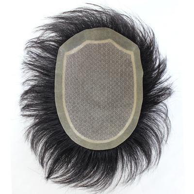 Small/Large/Average Size Men's 100% Human Hair Silk Base Hair Toupee with 90% Density