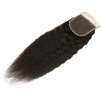 Shedding-Free Remy Hair Kinky Straight Lace Closure for Straight Kinky Hair Extensions