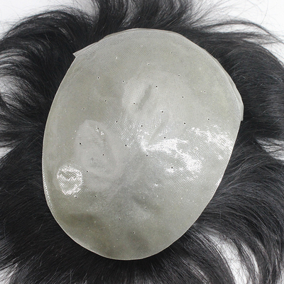 Hair piece type straight 100%human hair Men Toupee with Thin Skin and Light Density