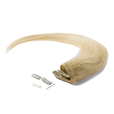 100% Human Hair Clip In Hair Extensions and Soft Shiny No Tangle 613 /24 Color