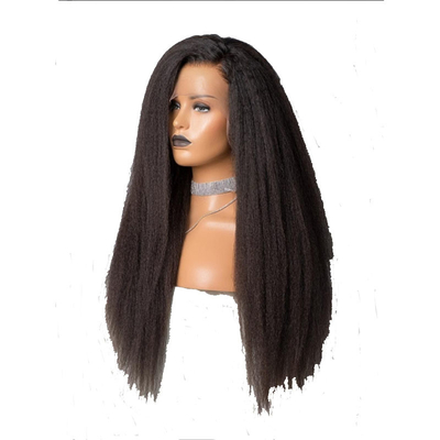Large Cap Size Human Hair Synthetic Curly Wig with Soft and Shiny Advantage
