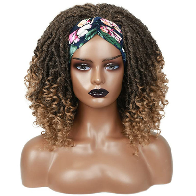 Large Cap Size Human Hair Synthetic Curly Wig with Soft and Shiny Advantage