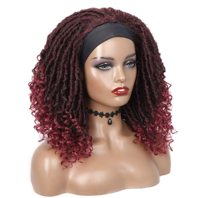 Large Cap Size Human Hair Synthetic Curly Wig with Soft and Shiny Advantage