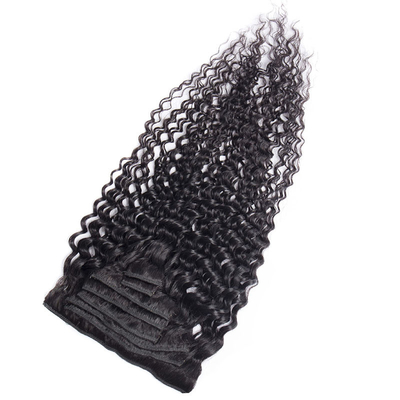Design Full Cuticle Human Hair Clip In Extensions with French Curl Style and Popular Design