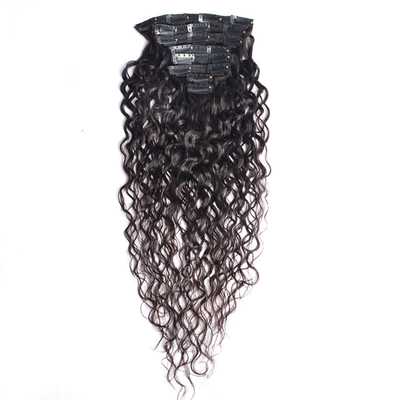 Design Full Cuticle Human Hair Clip In Extensions with French Curl Style and Popular Design
