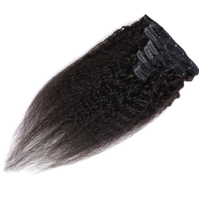 100% Human Hair Clip In Extensions Good Kinky Straight Natural Hair Extension