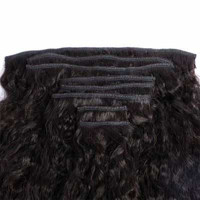 100% Human Hair Clip In Extensions Good Kinky Straight Natural Hair Extension
