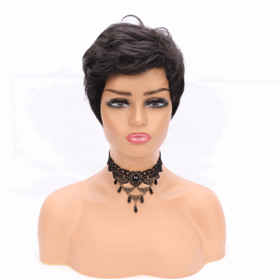 1B/Natural Color Lace Front Wigs Best Prices Vendor Pixie Cut Short Human Hair Wig