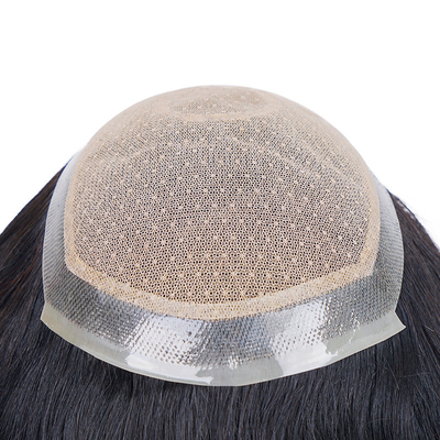 Small/Large/Average Size No Problem Get 100% Human Hair Men Toupee with 60 Lace Mesh