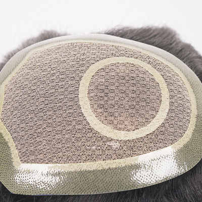 Small/Large/Average Size No Problem Get 100% Human Hair Men Toupee with 60 Lace Mesh