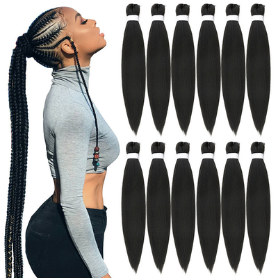 Synthetic Hair Fiber Braiding Hair Extension Pre Stretched 150%/180%/200%/250% Density
