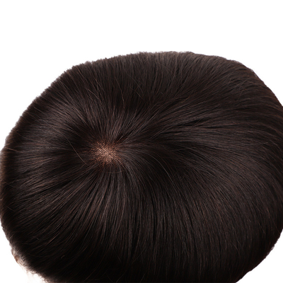 Soft and Shiny Hair Replacement System Toupee Hairpiece Lace Wigs for Men's Hair