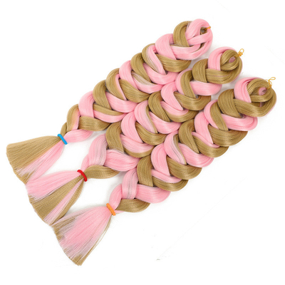 High Temperature Fiber Braiding Hair In Bulk 100% Real True Hair For Pre-Bonded Type NAIL