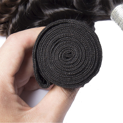 100% Natural Deep Wave Double Weft Brazilian Remy Hair Bundles Vendor with Ombre Color