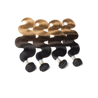 100% Natural Deep Wave Double Weft Brazilian Remy Hair Bundles Vendor with Ombre Color
