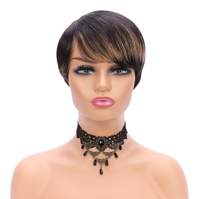 Manufacturers Human Hair Pixie Cut Wig Perruque Advantage Soft Shiny No Tangle Shedding 0.5KG