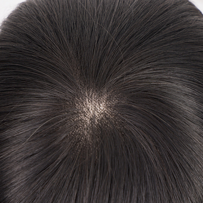 100% Virgin Human Hair Full Lace Toupee For Man With Mono Mesh And Lace Base Material