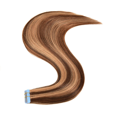 Double Drawn Invisible Skin Weft Seamless Remy Russian Human Hair Tape In Extensions