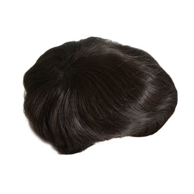 Full Hand Made Slicked Back Style Hairline 100% Human Hair Replacement Toupee for Men