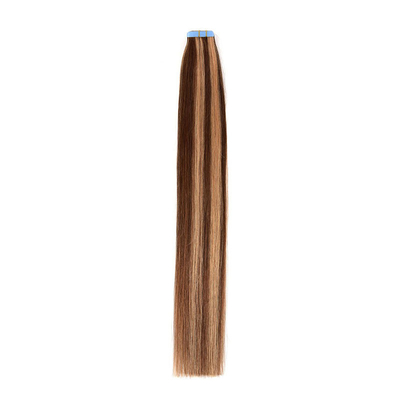 12A Grade European Raw Virgin 100% Remy Hair Tape In Hair Extension with P4/27 Color