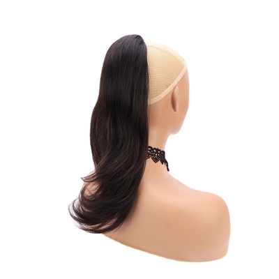 Remy Hair Brazilian Human Hair Ponytail Extension with Cuticle Aligned Hook And Loop