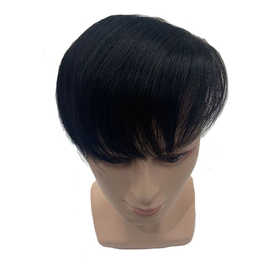 Natural Color Men's Toupee with Custom Slicked Back Style 100% Human Hair Lace Topper