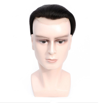 Light Density Remy Hair Men's Toupee Full Hand Tied Technique Swiss Lace Hair System