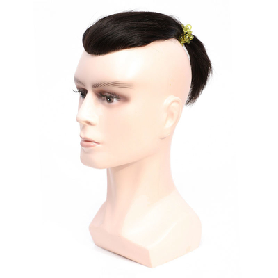 Light Density Remy Hair Men's Toupee Full Hand Tied Technique Swiss Lace Hair System