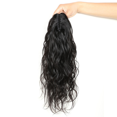 8-28 Inch Wavy Remy Hair Body Wave Clip Claw Ponytail Hair Extensions for Black Women
