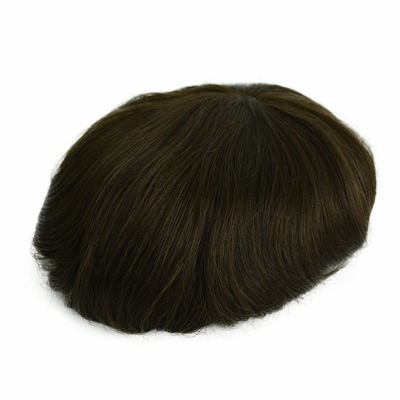 Light Density Remy Hair Men's Toupee Full Hand Tied Technique Swiss Lace Hair System