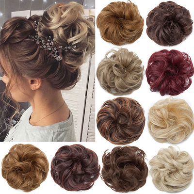High Temperature Fiber Synthetic Chignon Hair Extensions with Heat Resistant Advantage