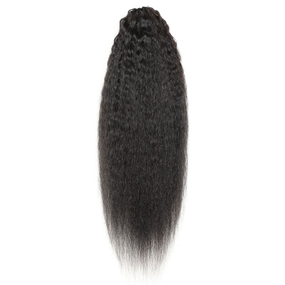 0.2kg Drawstring Human Hair Kinky Straight Ponytail Extensions for Women 2022