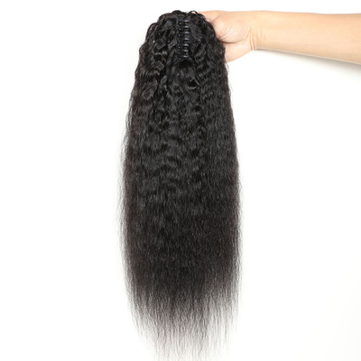 0.2kg Drawstring Human Hair Kinky Straight Ponytail Extensions for Women 2022
