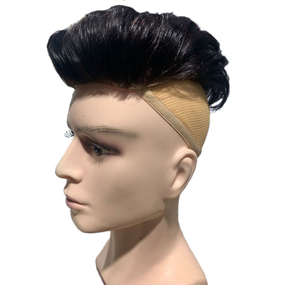 Swiss Lace Injected Toupee for Men 100% Human Hair Replacement System 24mm Texture