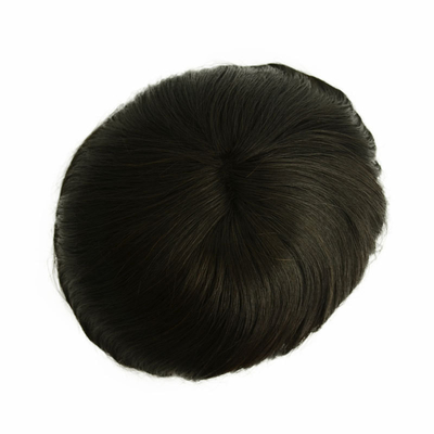 Swiss Lace Injected Toupee for Men 100% Human Hair Replacement System 24mm Texture