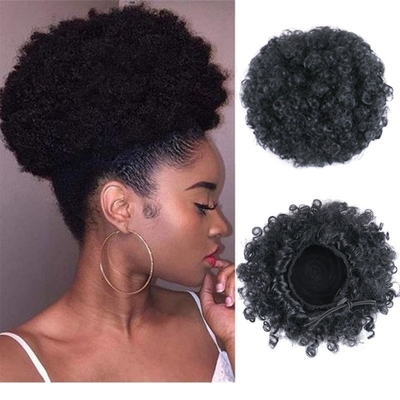 Best Prices for Heat Resistant Afro Kinky Curly Clip In Hair Extensions Chignon Style