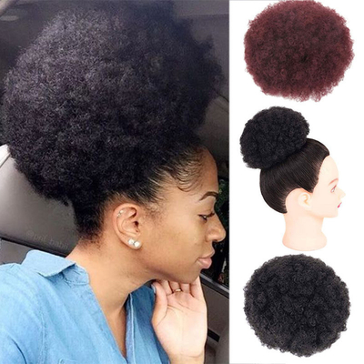 Best Prices for Heat Resistant Afro Kinky Curly Clip In Hair Extensions Chignon Style