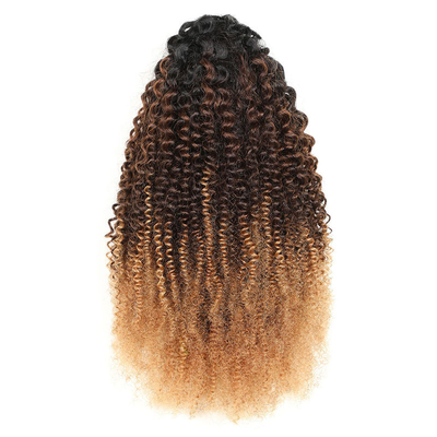 100% Top Human Hair BSM Afro Curly Ponytail Hair Bundles 18 to 20 Inch Ombre T1B/4/27