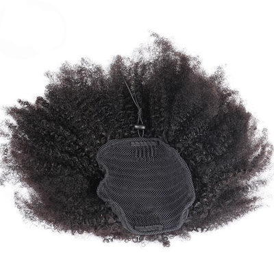 Drawstring Ponytail Human Hair Extensions for African American Women Remy Indian Hair